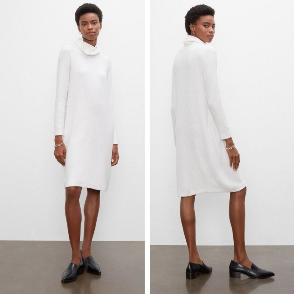 Club Monaco Cozy Ottoman Midi Dress In Chic Cream, Small